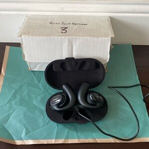 Bose Sport Open Earbuds True Wireless Headphones. Tested & works perfectly. Used